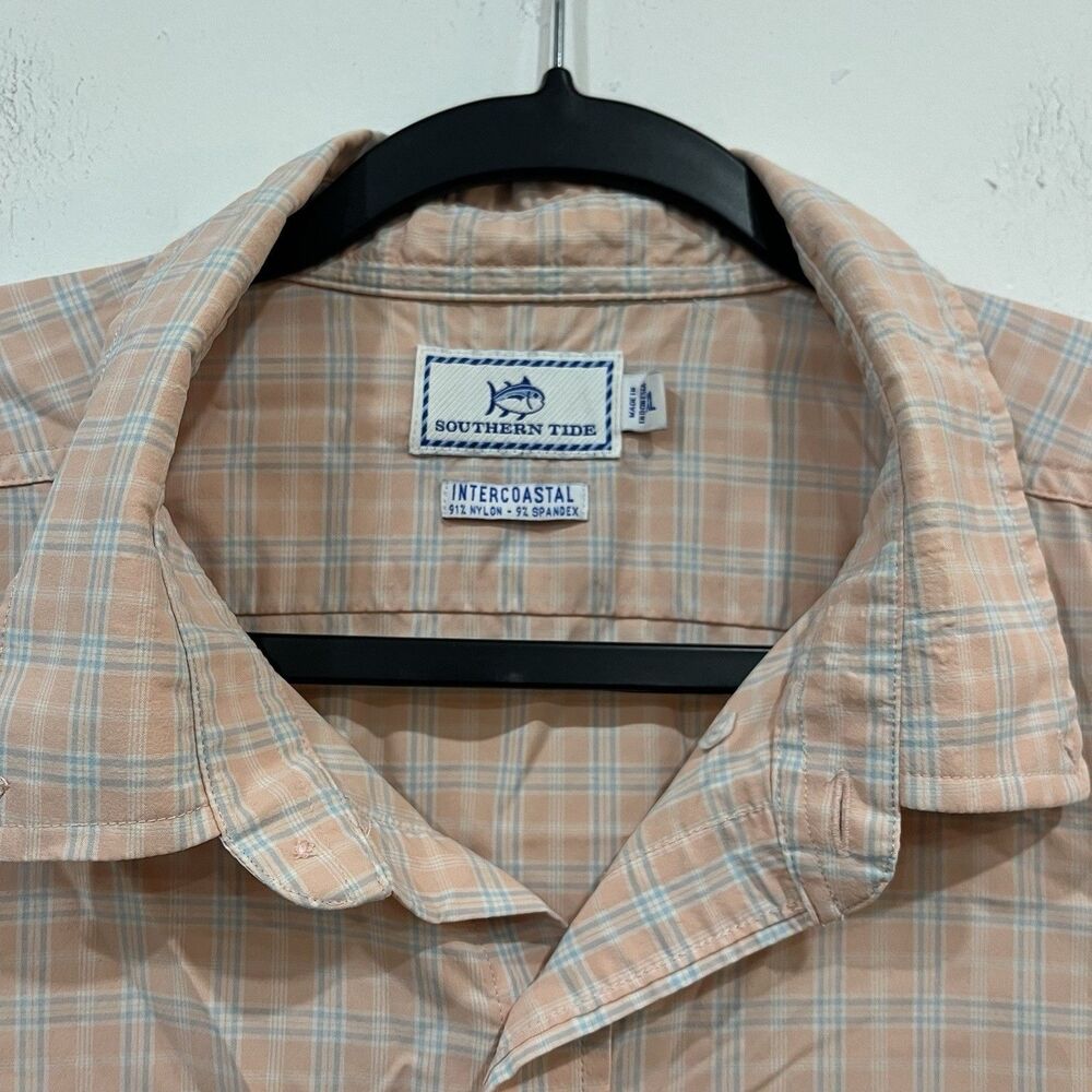Southern Tide Men’s Intercoastal Plaid Performance Shirt XL Short Sleeve Button - Picture 2 of 5